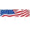 Beistle - 11.75" x 3' 11" - Multicolor - Tri-Fold American Flag Yard Sign - 6 Pieces
